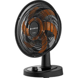 Ventilador de Mesa Cadence Turbo Conforto VTR478-220 6 Pás 126W Preto/Laranja 220V