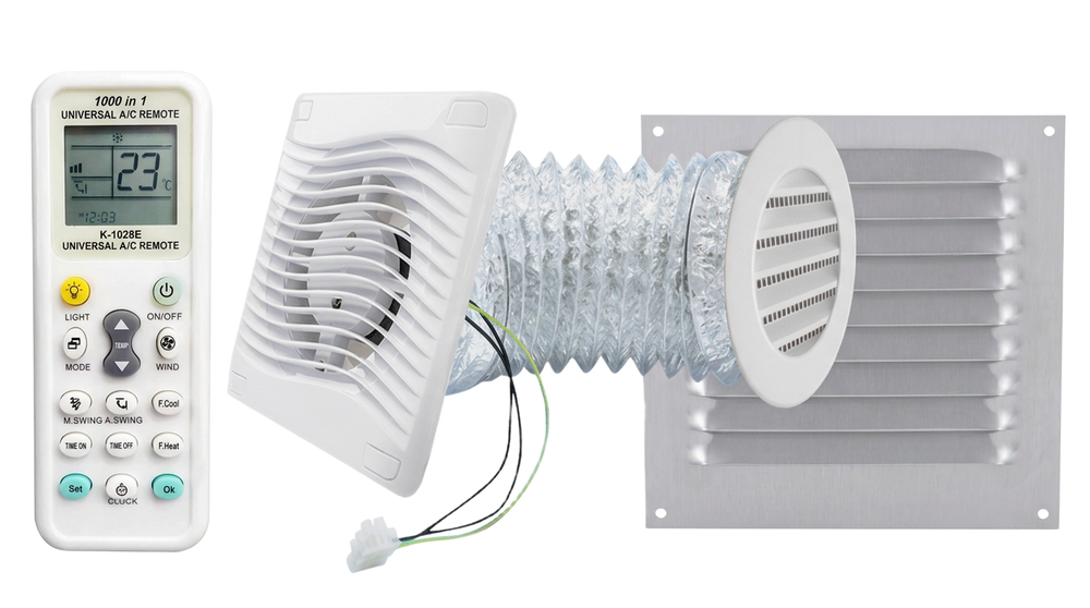 Controles, exaustores e grades de ventilação