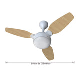 Ventilador de Teto Inverter Dupla Face 3 Pás 99cm Bivolt