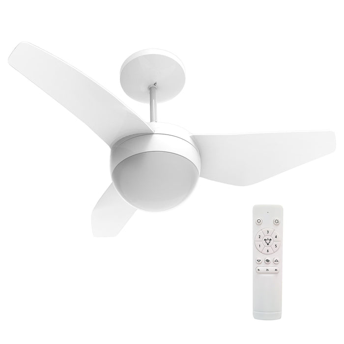 Ventilador de Teto Eco 3 Pás 83cm Branco Bivolt c/ Controle Remoto